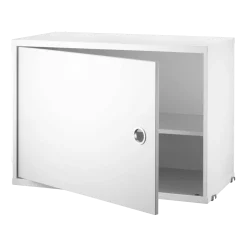 Caisson en bois blanc avec porte battante - String furniture
