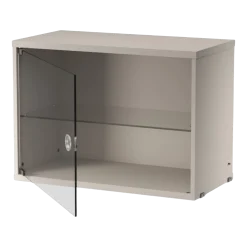 Caisson en bois mdf beige et porte vitrée 58x42x30cm String System - String furniture