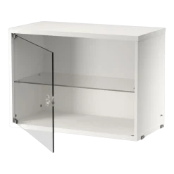 Caisson en bois mdf blanc et porte vitrée 58x42x30cm String System - String furniture
