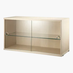 Caisson en frêne avec 2 portes vitrées - String furniture