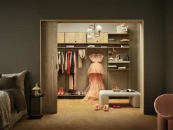 Caisson en noyer avec porte rabattable - String furniture