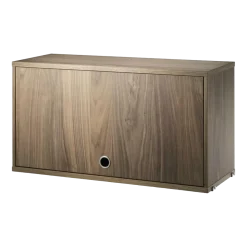 Caisson en noyer avec porte rabattable - String furniture