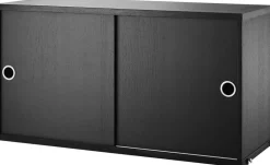 Caisson noir 2 portes coulissantes - String furniture