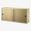 Caisson 2 portes coulissantes en chêne 78 x 20 x 37 cm - String furniture