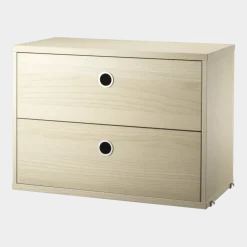 Caisson 2 tiroirs en frêne l58 cm - String furniture