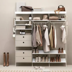 Caisson 2 tiroirs en MDF beige l58 cm - String furniture