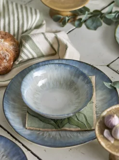 Calen Bowl Blue Stoneware - Bloomingville
