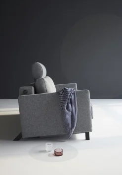 Canapé convertible avec accoudoirs twist granite 160-200cm Cubed 02 - Innovation Living