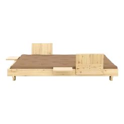 Canapé convertible avec 2 dossiers, tables d'appoints, matelas mocca Social sofa bed - Karup Design