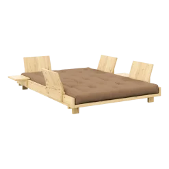 Canapé convertible avec 4 dossiers, tables d'appoints, matelas mocca Social sofa bed- Karup Design