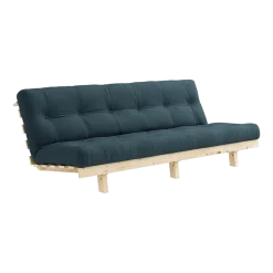 Canapé convertible en bois de pin et matelas bleu pétrole 130x200cm Lean - Karup Design