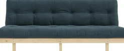 Canapé convertible en bois de pin et matelas bleu 130x200cm Lean - Karup Design