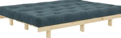 Canapé convertible en bois de pin et matelas bleu 130x200cm Lean - Karup Design
