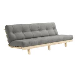 Canapé convertible en bois de pin et matelas gris130x200cm Lean - Karup Design