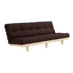 Canapé convertible en bois de pin et matelas marron 100x190cm Lean - Karup Design