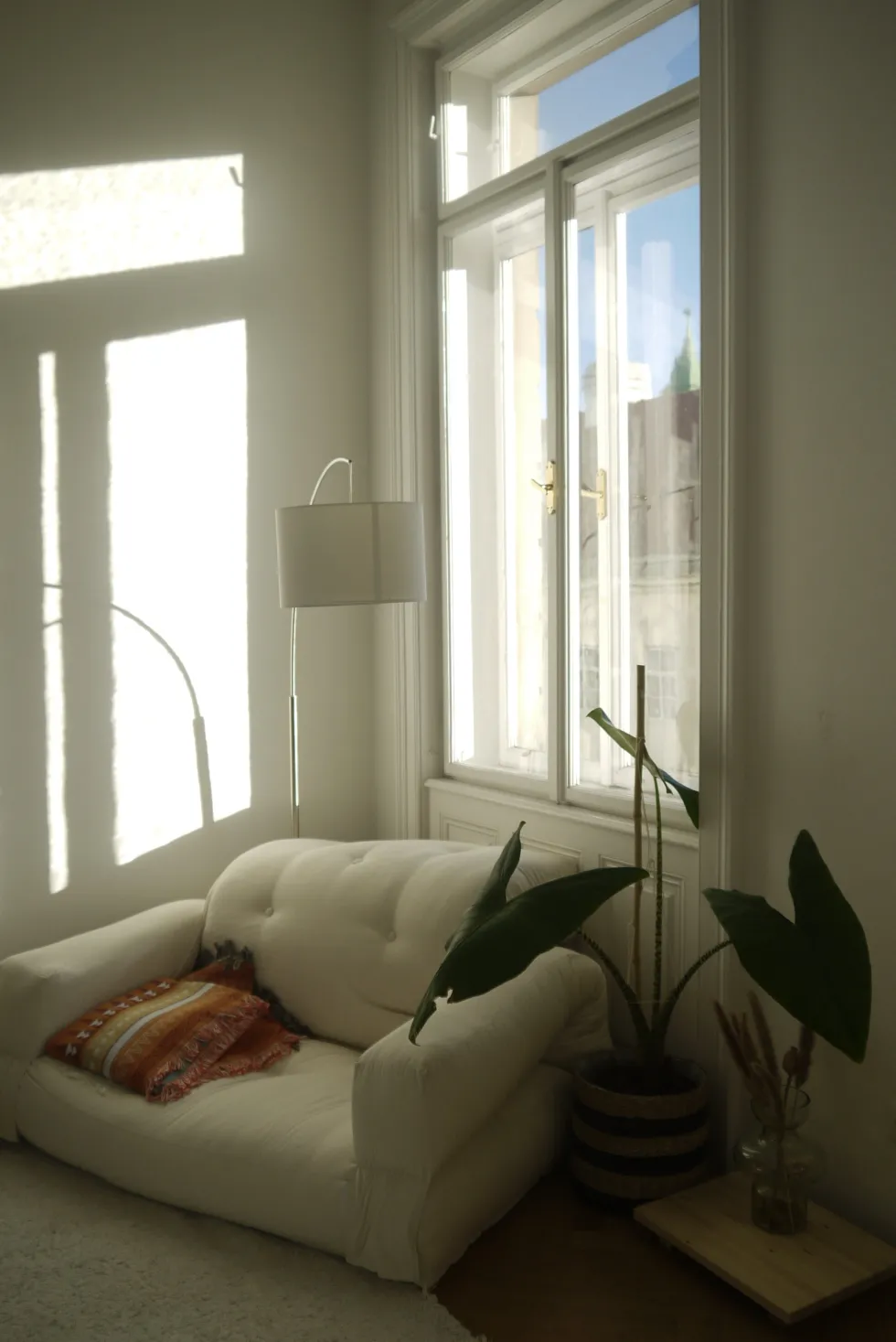 Canapé convertible en coton beige 140x122x70cm Hippo - Karup Design