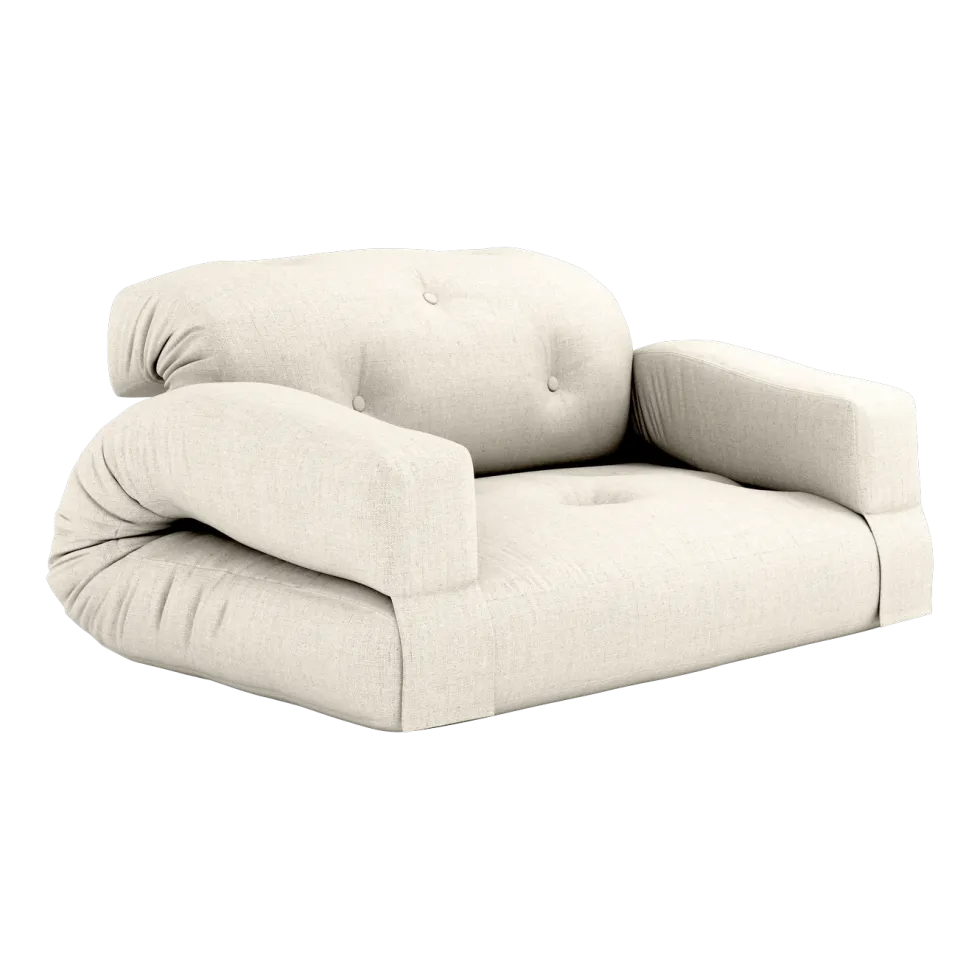 Canapé convertible en coton et lin 140x122x70cm Hippo - Karup Design