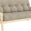 Canapé convertible en pin avec son matelas futon warm sand Grab - Karup Design