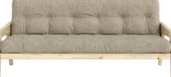 Canapé convertible en pin avec son matelas futon warm sand Grab - Karup Design