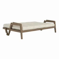 Canapé convertible en pin foncé avec son matelas futon soft chalk Grab - Karup Design