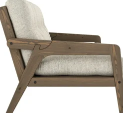 Canapé convertible en pin foncé avec son matelas futon soft chalk Grab - Karup Design
