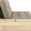 Canapé convertible en pin noir 244x166cm avec futon sand et rangements Base - Karup Design