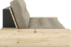 Canapé convertible en pin 244x166cm avec son futon sand et ses deux rangements Base - Karup Design