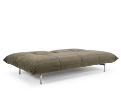 Canapé convertible en polyester recyclé kaki 211x96x81cm Mikunjo - Inovation Living