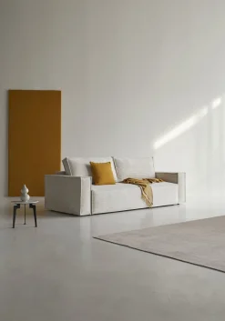 Canapé convertible en tissu corduroy ivory 145-200cm Newilla - Innovation Living