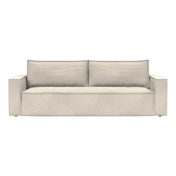 Canapé convertible en tissu corduroy ivory 145-200cm Newilla - Innovation Living
