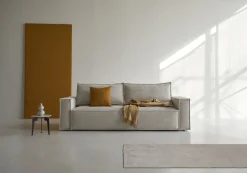 Canapé convertible en tissu corduroy ivory 145-200cm Newilla - Innovation Living