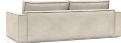 Canapé convertible en tissu corduroy ivory 145-200cm Newilla - Innovation Living