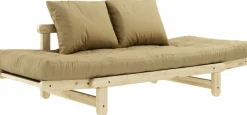 Canapé convertible 2 places beige blé Beat - Karup Design