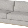 Canapé convertible 2 places et 1/2 tissu nantes multi grey et chêne huilé 240 cm Guest - Bolia