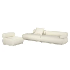 Canapé côté droit en tissu beige 4,5 places Rembrandt - Zuiver