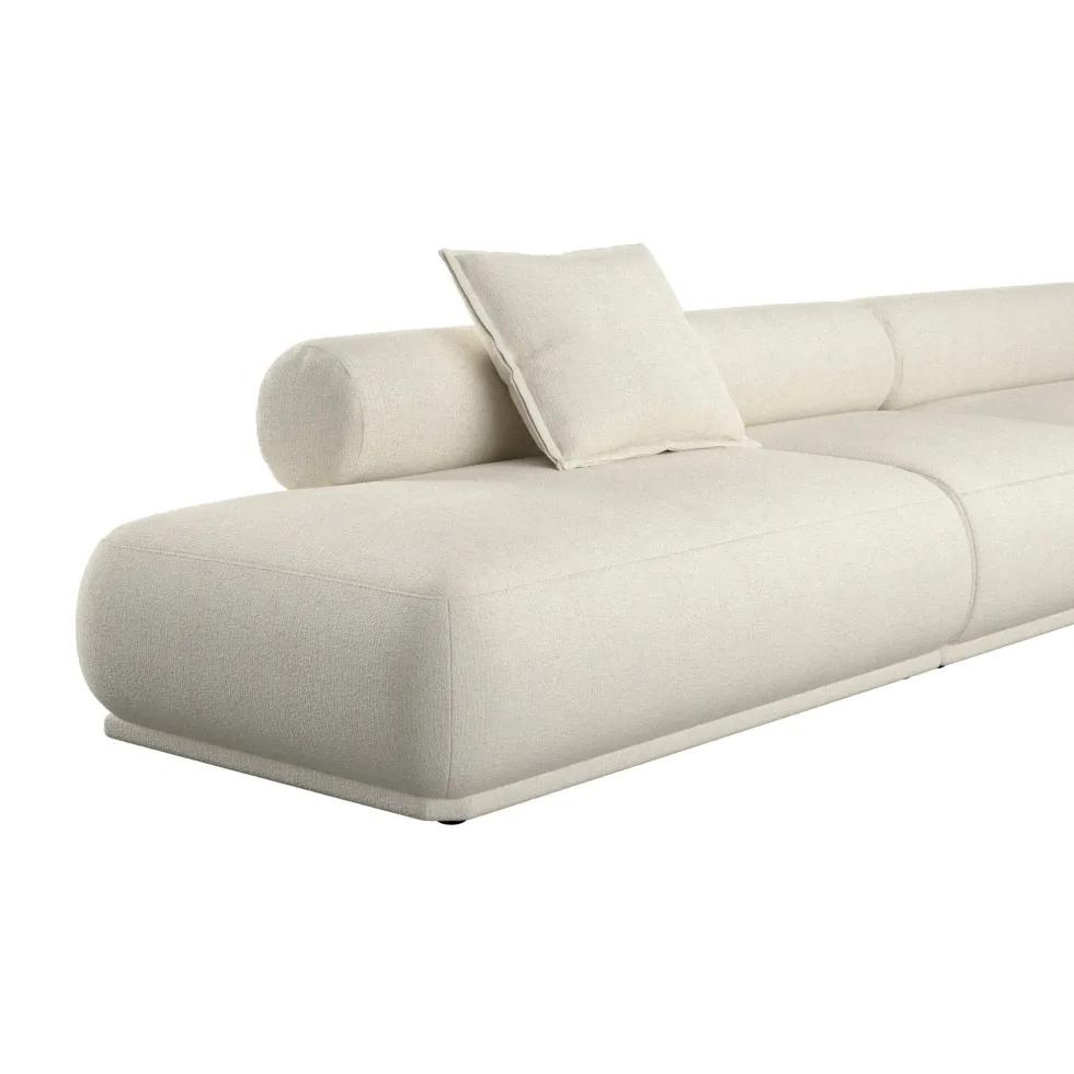 Canapé côté droit en tissu beige 4,5 places Rembrandt - Zuiver