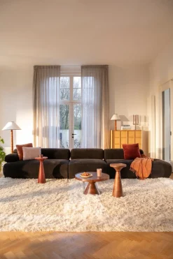 Canapé côté droit en tissu marron foncé 4,5 places Rembrandt - Zuiver
