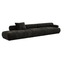Canapé côté droit en tissu marron foncé 4,5 places Rembrandt - Zuiver