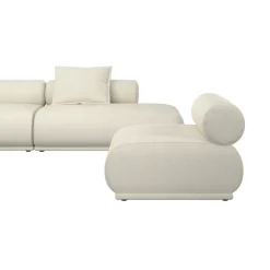 Canapé côté gauche en tissu beige 4,5 places Rembrandt - Zuiver