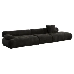 Canapé côté gauche en tissu marron foncé 4,5 places Rembrandt - Zuiver