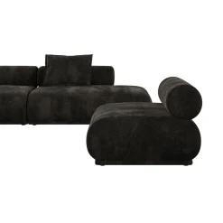 Canapé côté gauche en tissu marron foncé 4,5 places Rembrandt - Zuiver