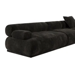 Canapé côté gauche en tissu marron foncé 4,5 places Rembrandt - Zuiver