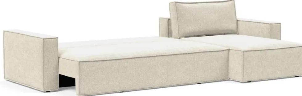 Canapé d'angle convertible taura off white 145-300cm Newilla - Innovation Living