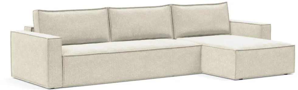 Canapé d'angle convertible taura off white 145-300cm Newilla - Innovation Living
