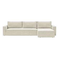 Canapé d'angle convertible taura off white 145-300cm Newilla - Innovation Living