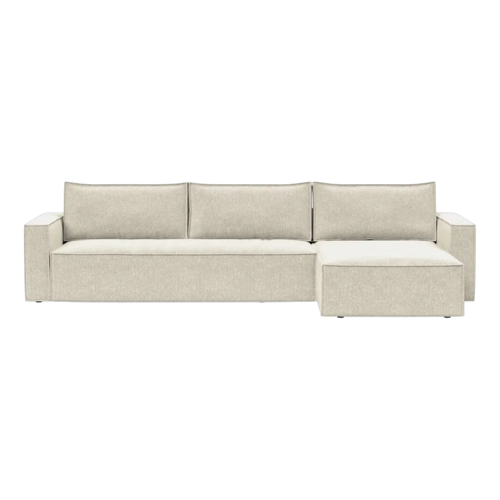 Canapé d'angle convertible taura off white 145-300cm Newilla - Innovation Living