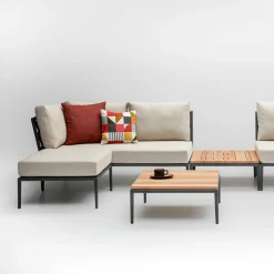 Canapé d'angle droit avec coussin gris lave Leo modular - Vincent Sheppard