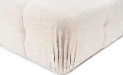 Canapé d'angle droit avec un pouf en tissu beige 95x288x75cm Bubble - Home Design