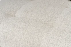 Canapé d'angle droit avec un pouf en tissu crème 95x288x75cm Bubble - Home Design