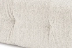 Canapé d'angle droit avec un pouf en tissu crème 95x288x75cm Bubble - Home Design
